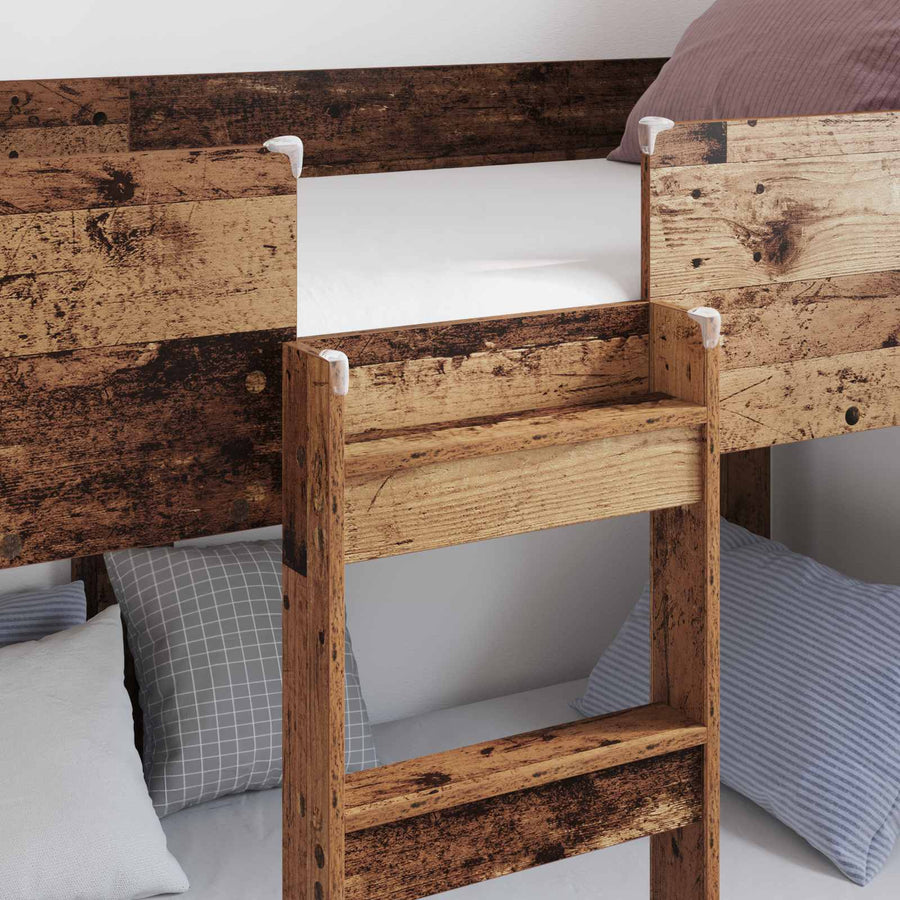 Bunk Bed voor Kinderen Oudhout 80 x 190 cm Bewerkt hout