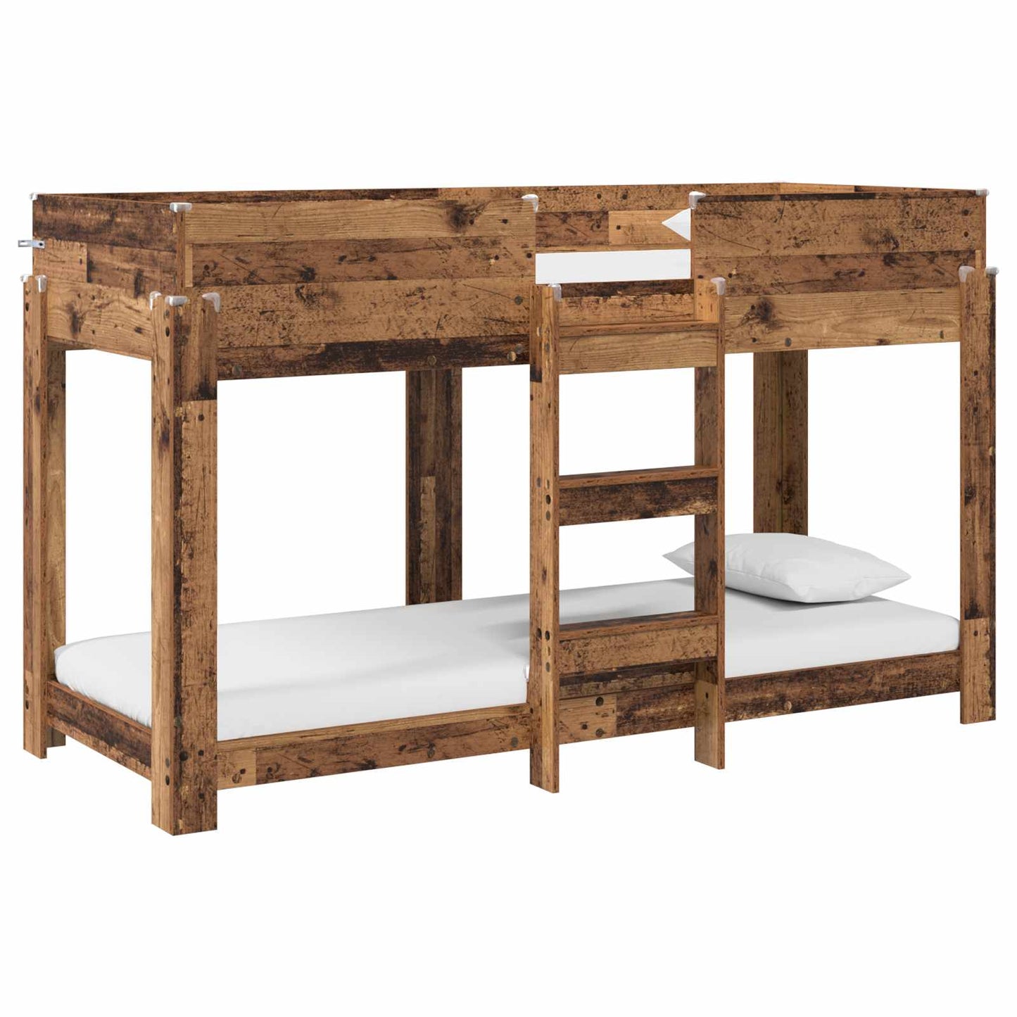 Bunk Bed voor Kinderen Oudhout 80 x 190 cm Bewerkt hout
