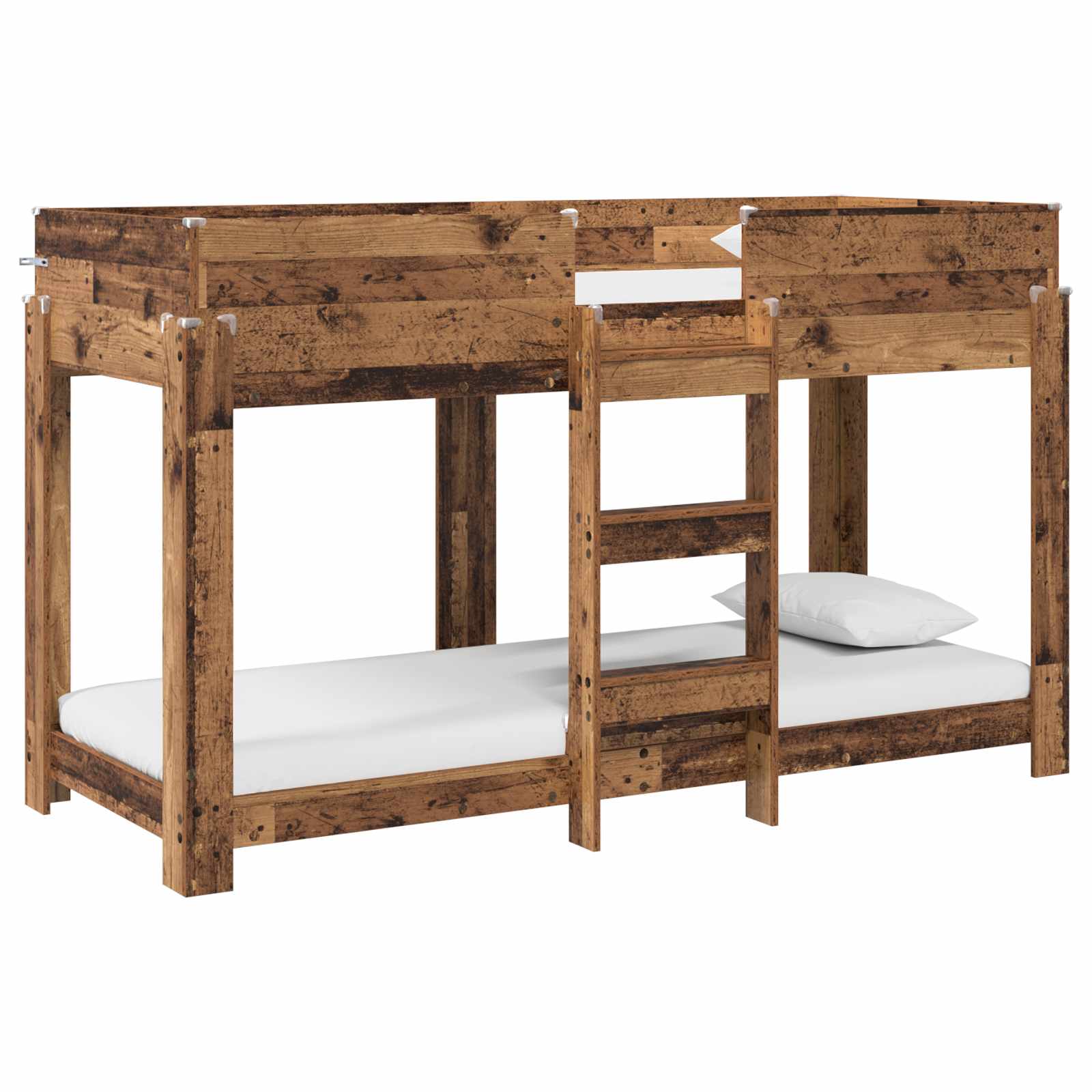 Bunk Bed voor Kinderen Oudhout 80 x 190 cm Bewerkt hout