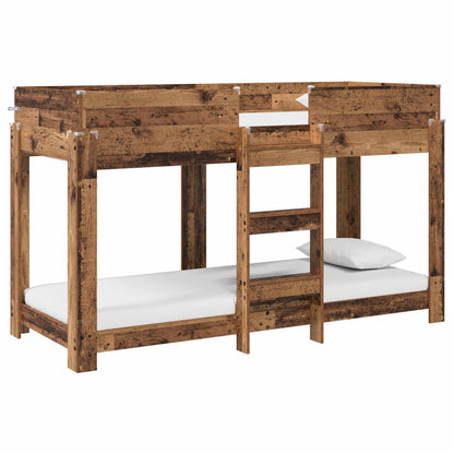 Bunk Bed voor Kinderen Oudhout 80 x 190 cm Bewerkt hout