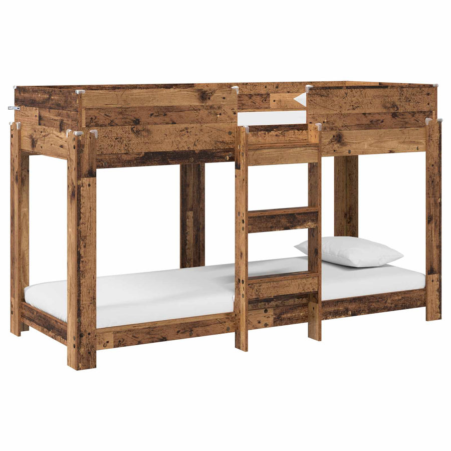 Bunk Bed voor Kinderen Oudhout 80 x 190 cm Bewerkt hout