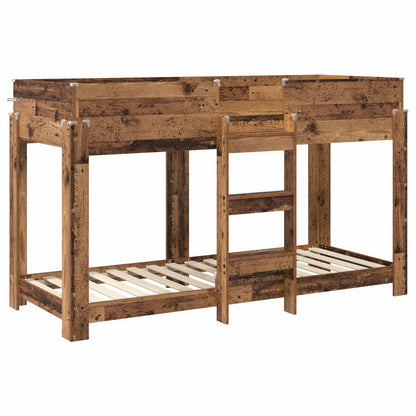 Bunk Bed voor Kinderen Oudhout 80 x 190 cm Bewerkt hout