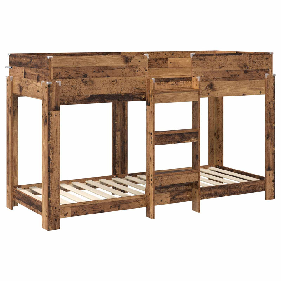 Bunk Bed voor Kinderen Oudhout 80 x 190 cm Bewerkt hout