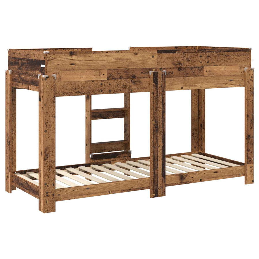Bunk Bed voor Kinderen Oudhout 80 x 190 cm Bewerkt hout