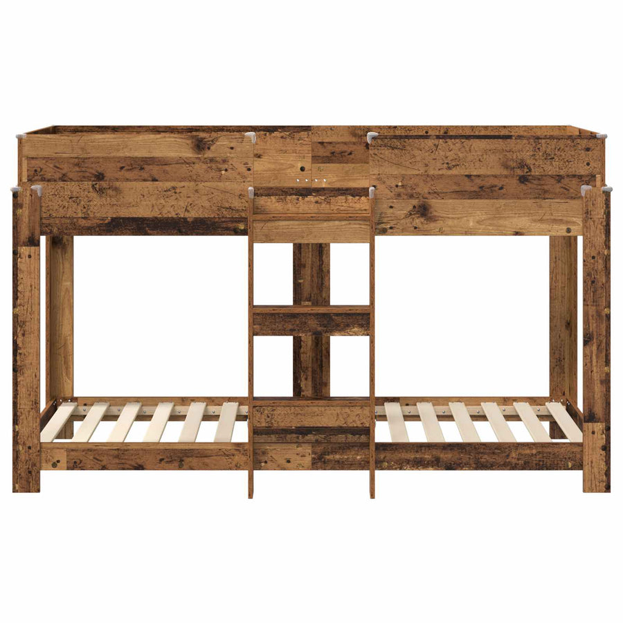 Bunk Bed voor Kinderen Oudhout 80 x 190 cm Bewerkt hout