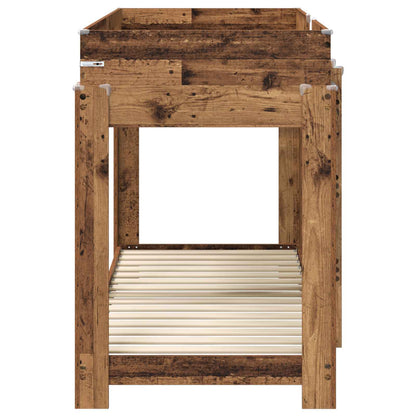 Bunk Bed voor Kinderen Oudhout 80 x 190 cm Bewerkt hout