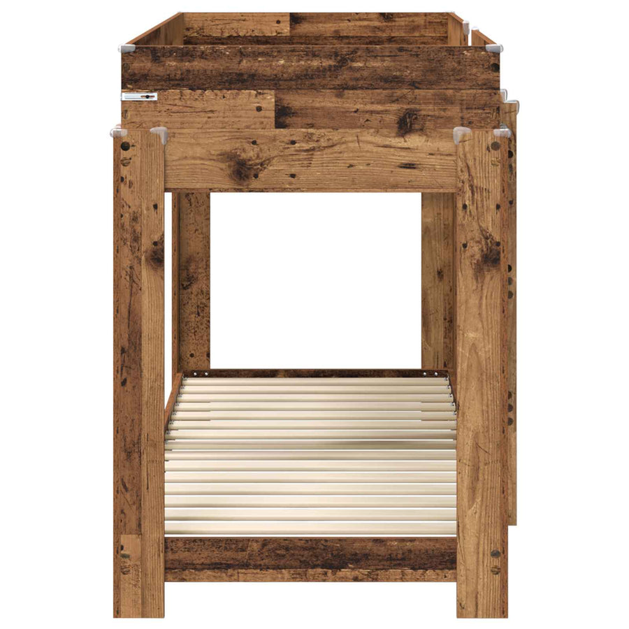 Bunk Bed voor Kinderen Oudhout 80 x 190 cm Bewerkt hout