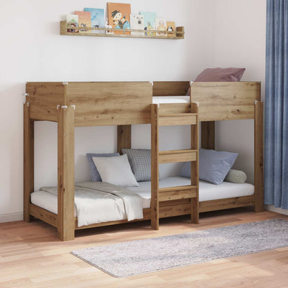 Bunk Bed voor Kinderen Artisan Eiken 80 x 190 cm Bewerkt hout