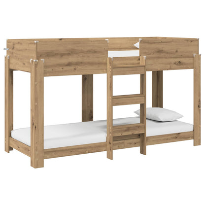Bunk Bed voor Kinderen Artisan Eiken 80 x 190 cm Bewerkt hout