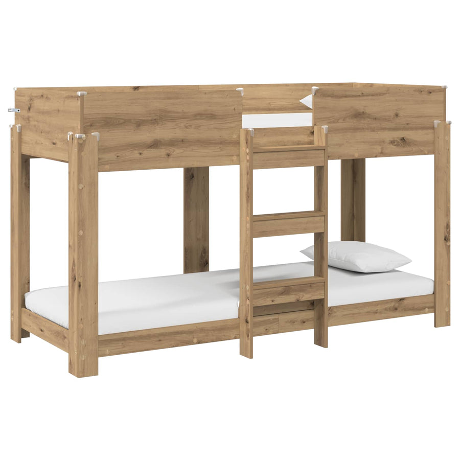 Bunk Bed voor Kinderen Artisan Eiken 80 x 190 cm Bewerkt hout