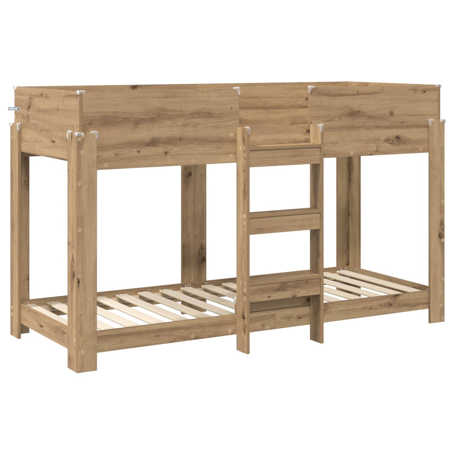 Bunk Bed voor Kinderen Artisan Eiken 80 x 190 cm Bewerkt hout