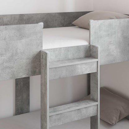 Bunk Bed voor Kinderen Beton Grijs 90 x 160 cm Bewerkt hout