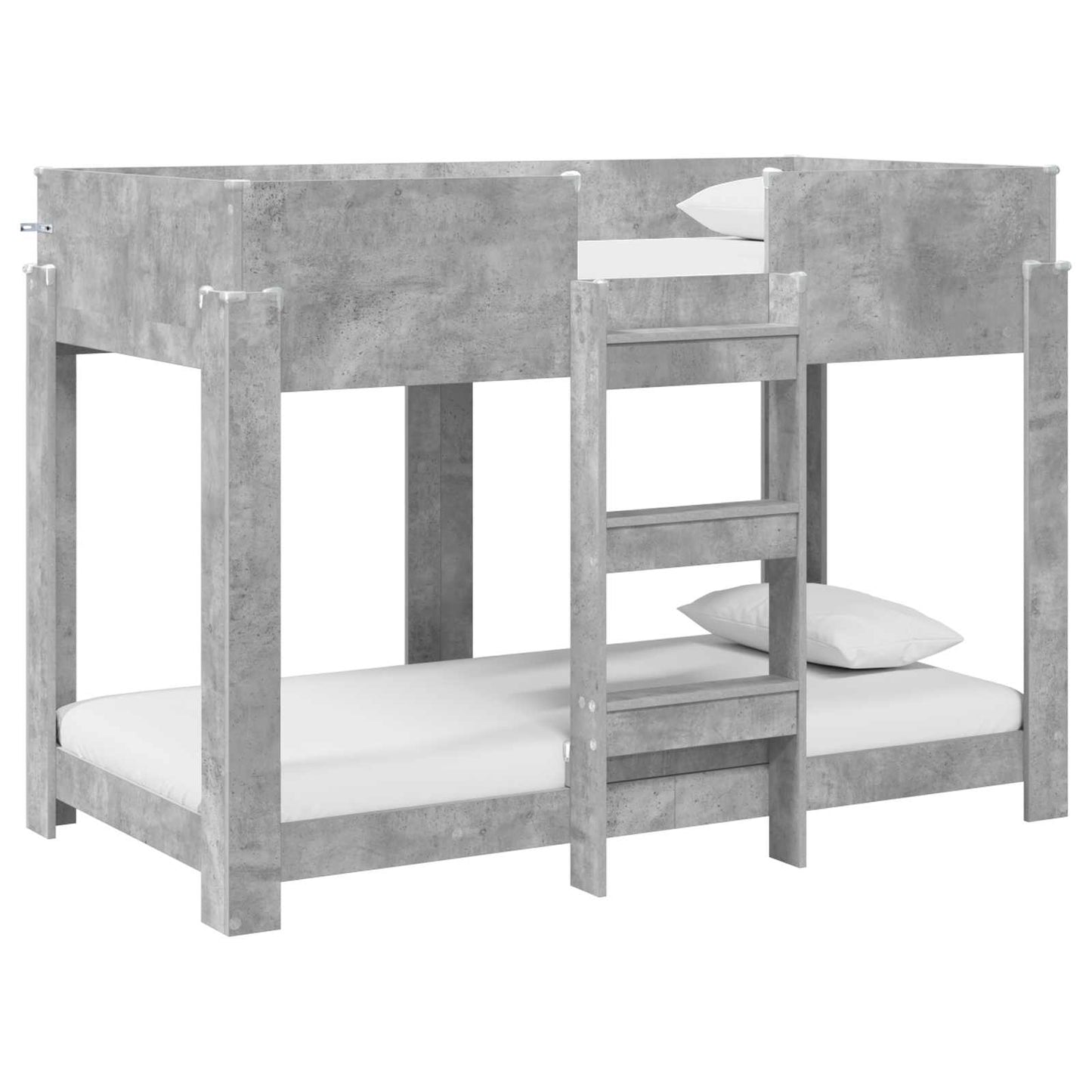Bunk Bed voor Kinderen Beton Grijs 90 x 160 cm Bewerkt hout