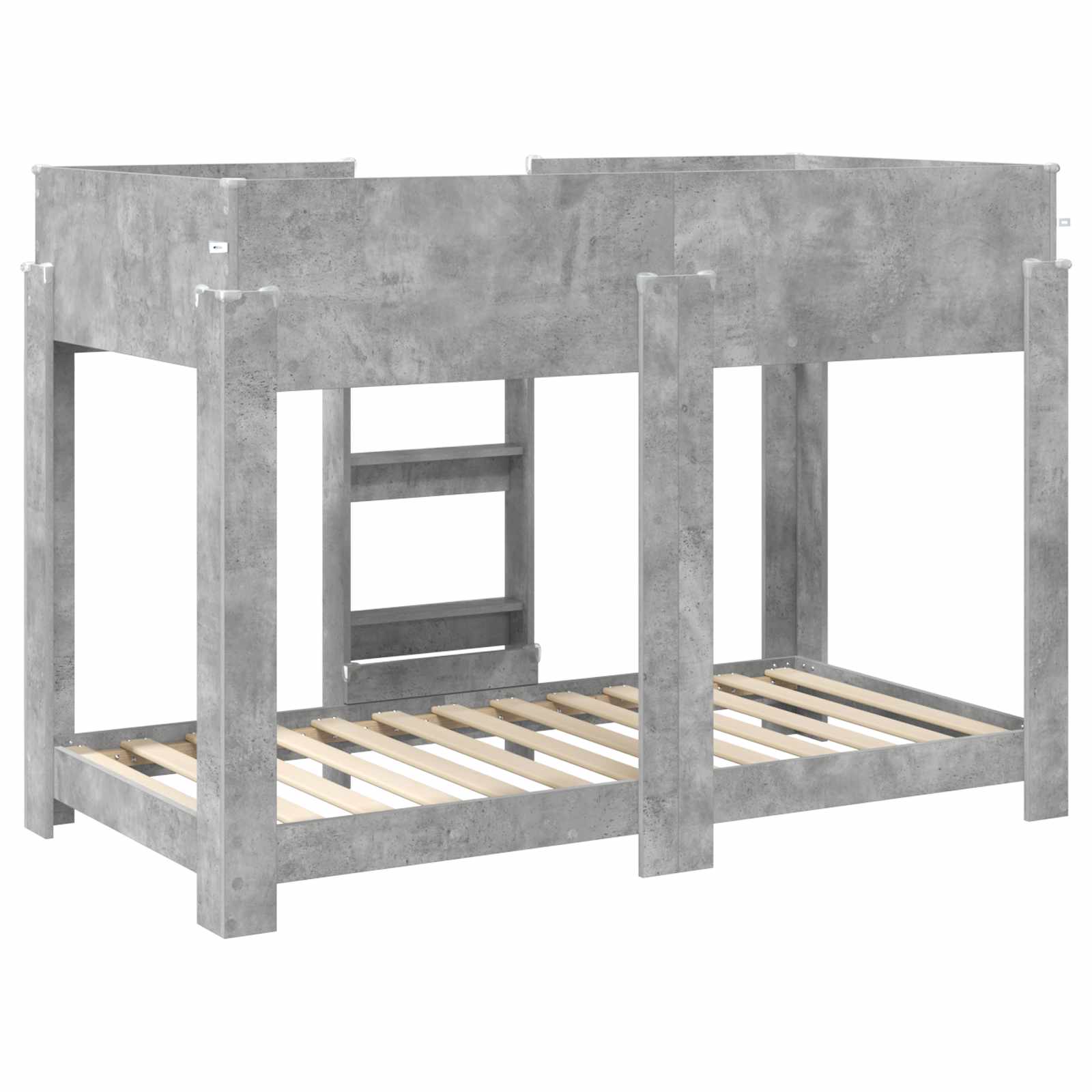 Bunk Bed voor Kinderen Beton Grijs 90 x 160 cm Bewerkt hout