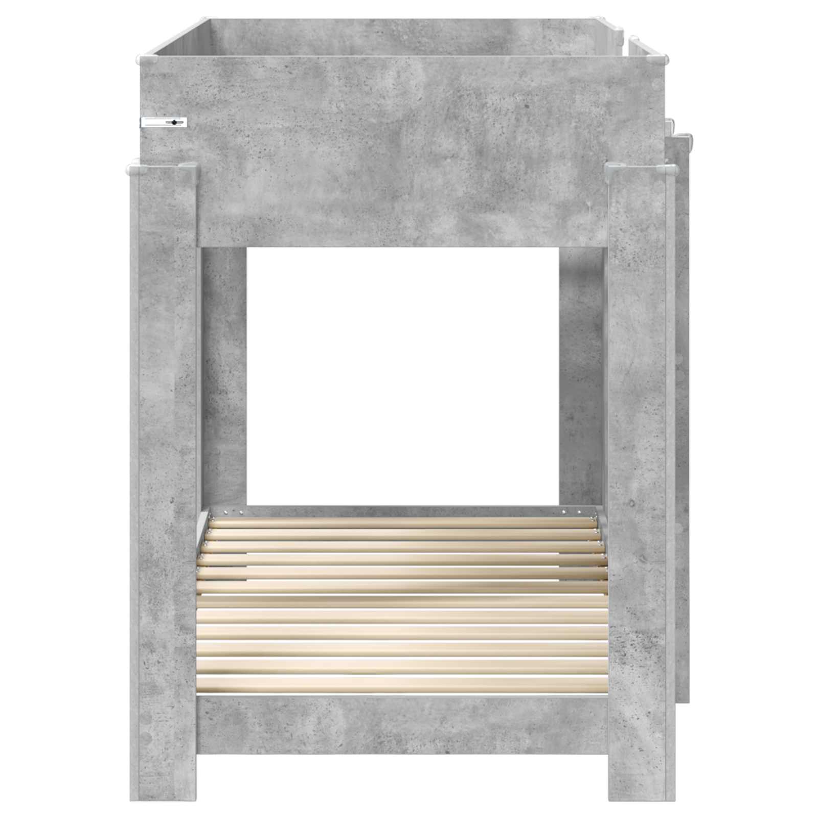 Bunk Bed voor Kinderen Beton Grijs 90 x 160 cm Bewerkt hout