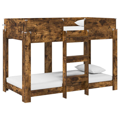 Bunk Bed voor Kinderen Gerookt eiken 90 x 160 cm Bewerkt hout