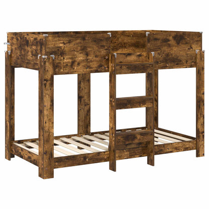 Bunk Bed voor Kinderen Gerookt eiken 90 x 160 cm Bewerkt hout