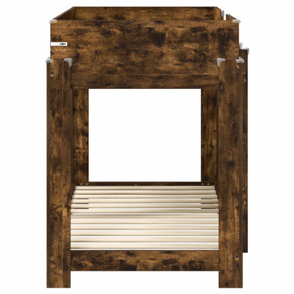 Bunk Bed voor Kinderen Gerookt eiken 90 x 160 cm Bewerkt hout