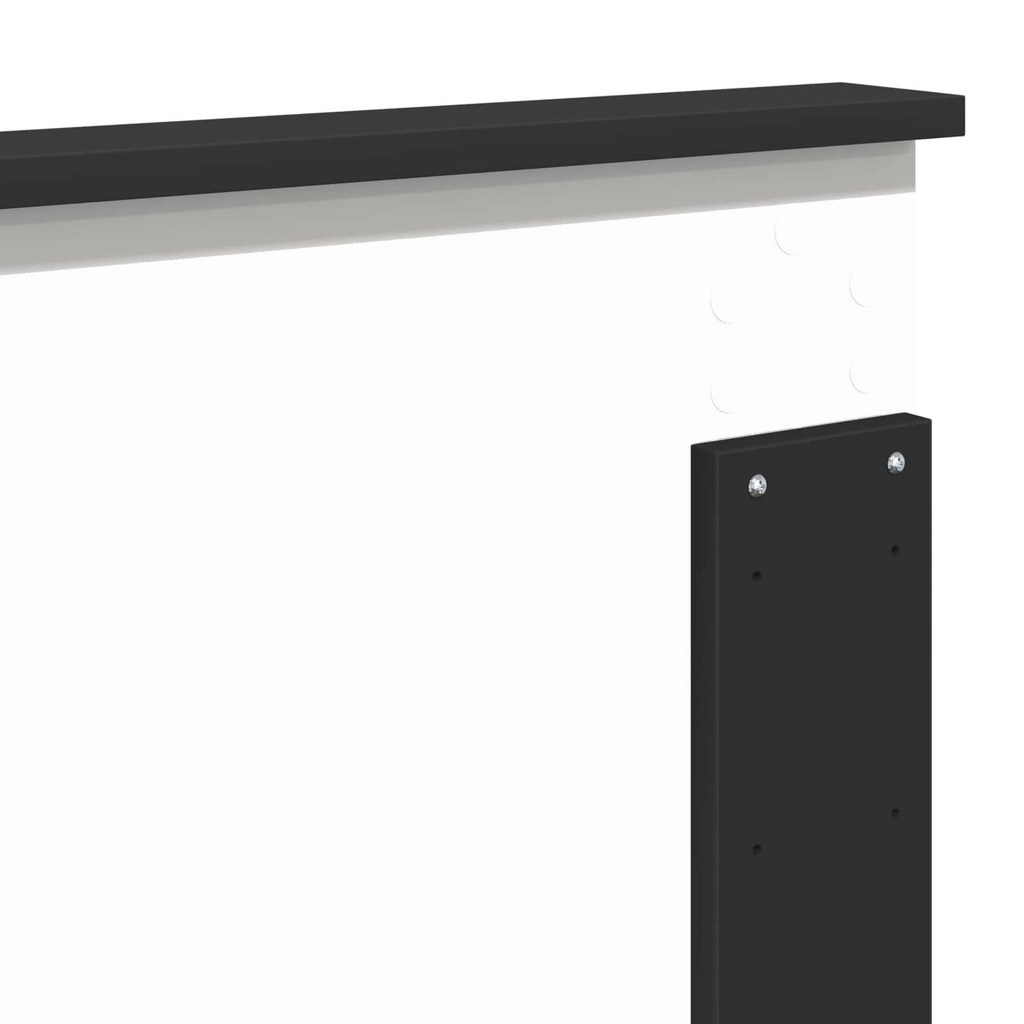 Bedframe met hoofdeinde Zwart 200 x 200 cm Massief grenenhout