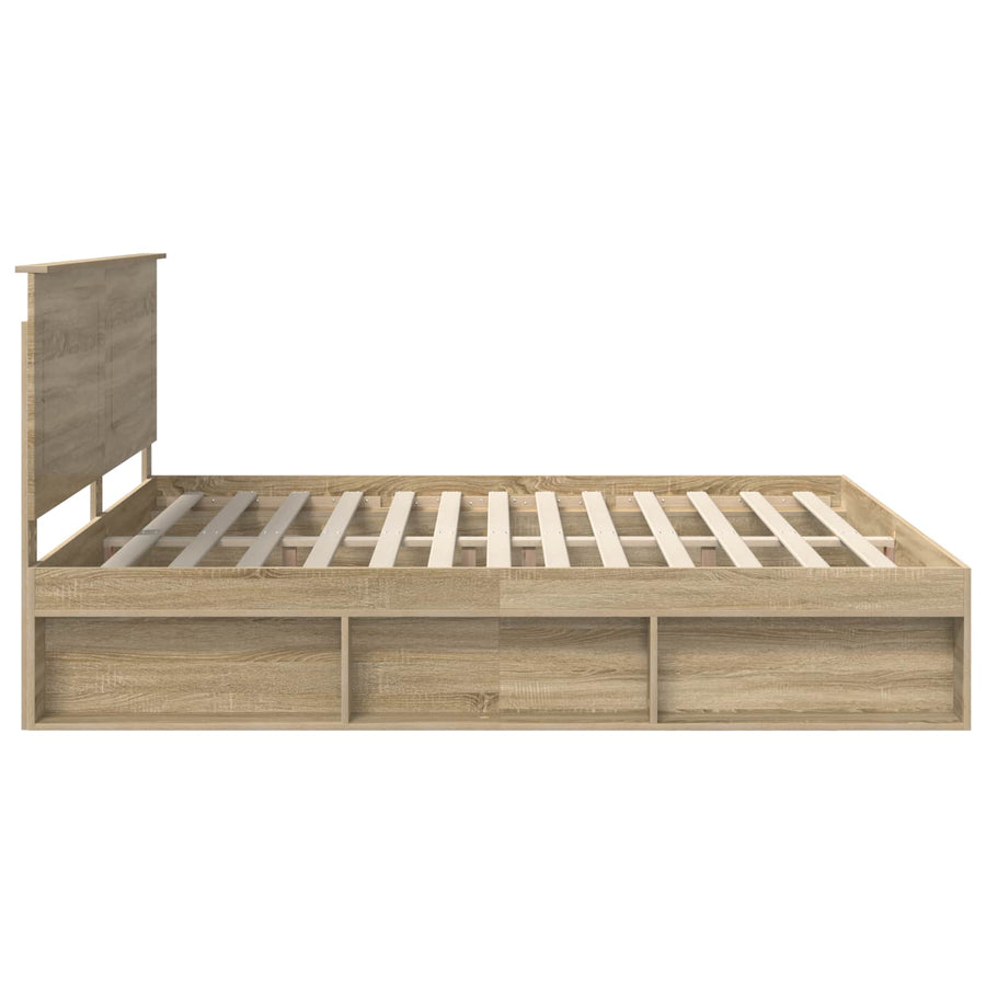 Bedframe met hoofdeinde Sonoma 200 x 200 cm Massief grenenhout