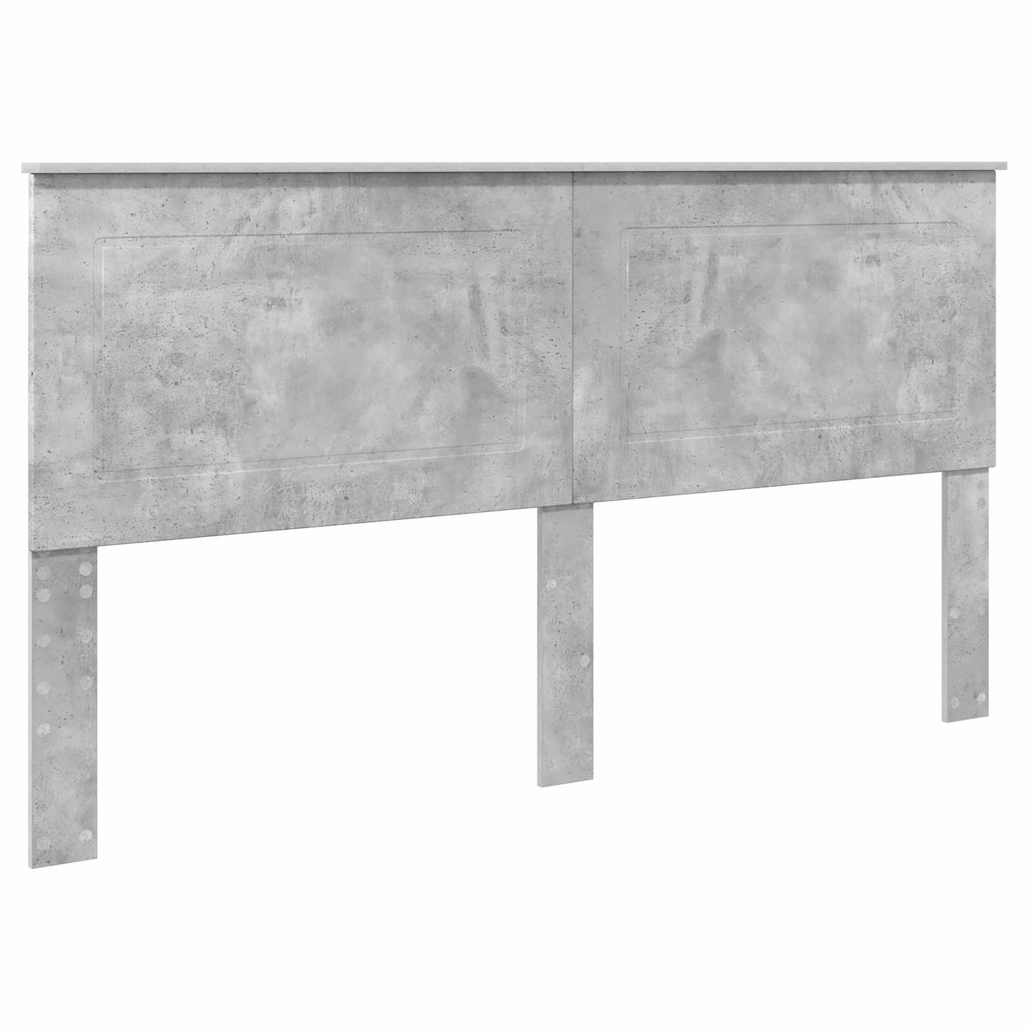 Bedframe met hoofdeinde Beton 200 x 200 cm Massief grenenhout