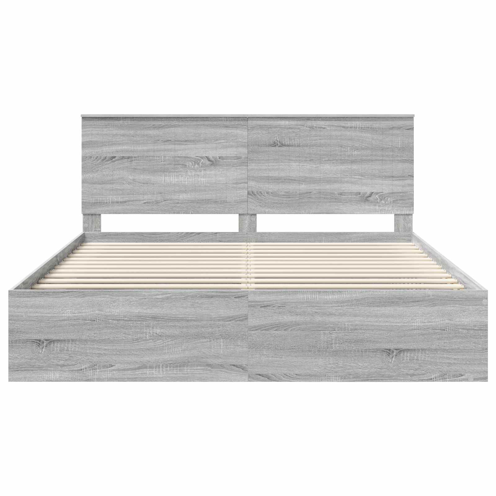 Bedframe Grijs Sonoma 200 x 200 cm Massief grenenhout