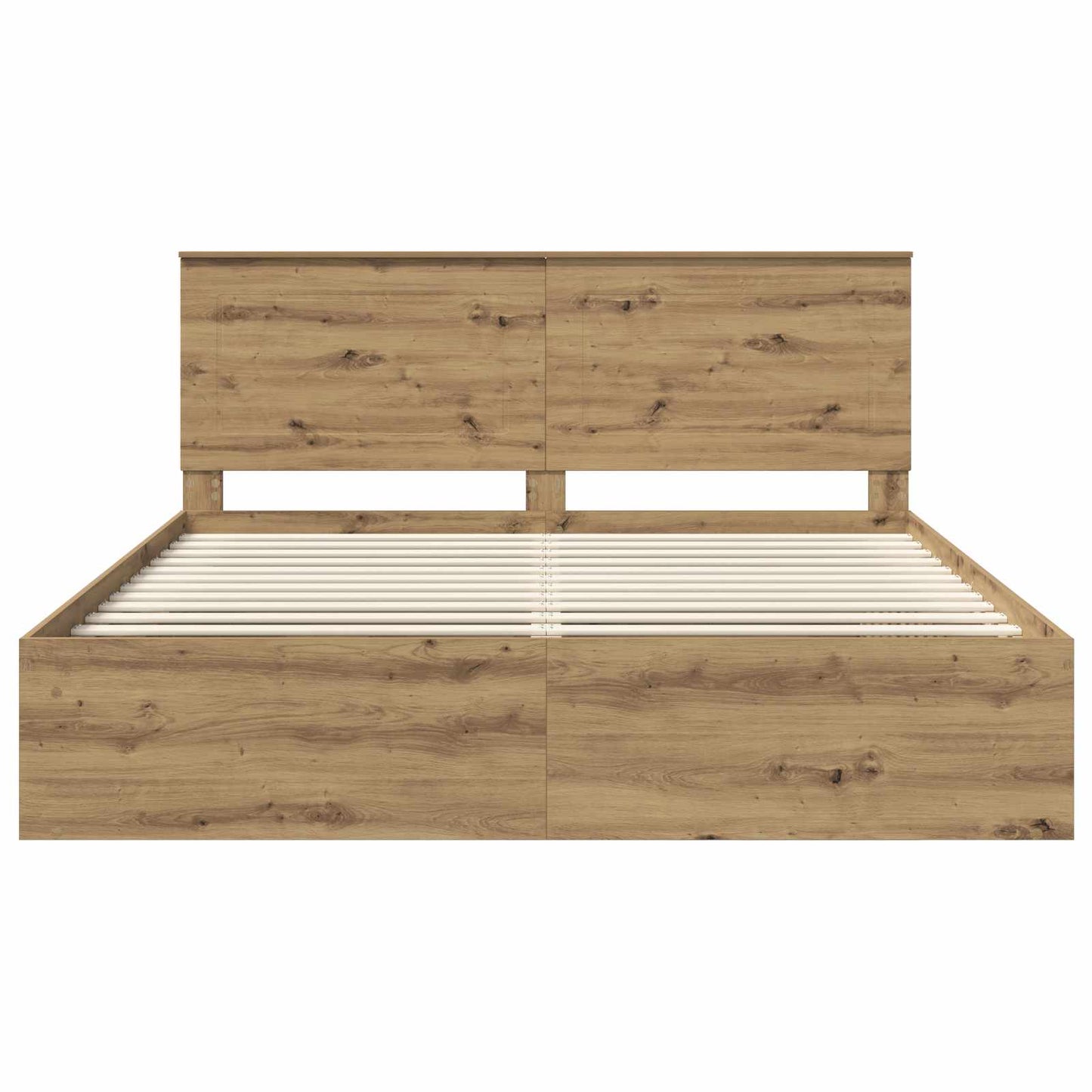 Bedframe Ambachtelijk eiken 200 x 200 cm Massief grenenhout