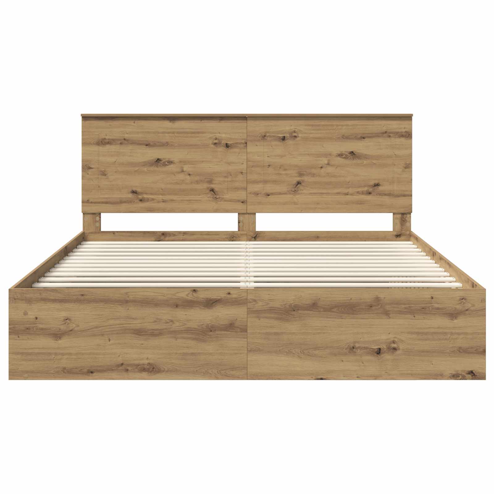 Bedframe Ambachtelijk eiken 200 x 200 cm Massief grenenhout