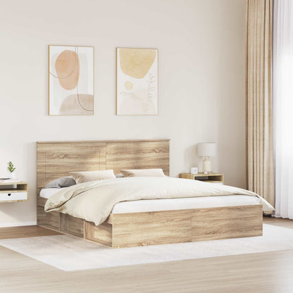 Bedframe met hoofdeinde Sonoma 180 x 200 cm Massief grenenhout