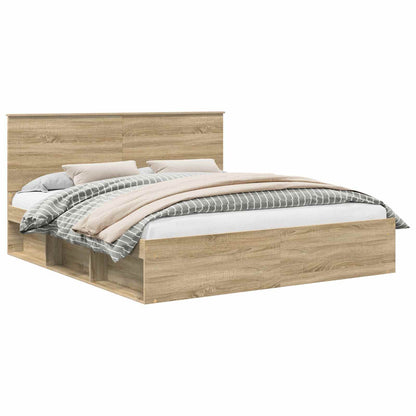 Bedframe met hoofdeinde Sonoma 180 x 200 cm Massief grenenhout