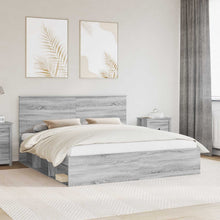 Bedframe Grijs Sonoma 180 x 200 cm Massief grenenhout