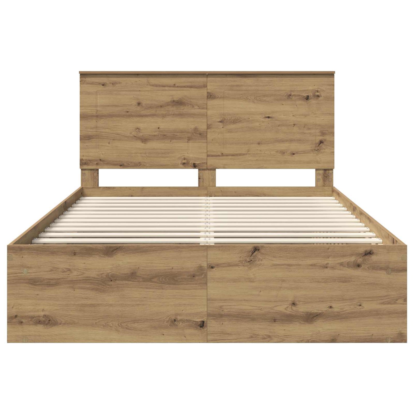 Bedframe Ambachtelijk eiken 150 x 200 cm Massief grenenhout