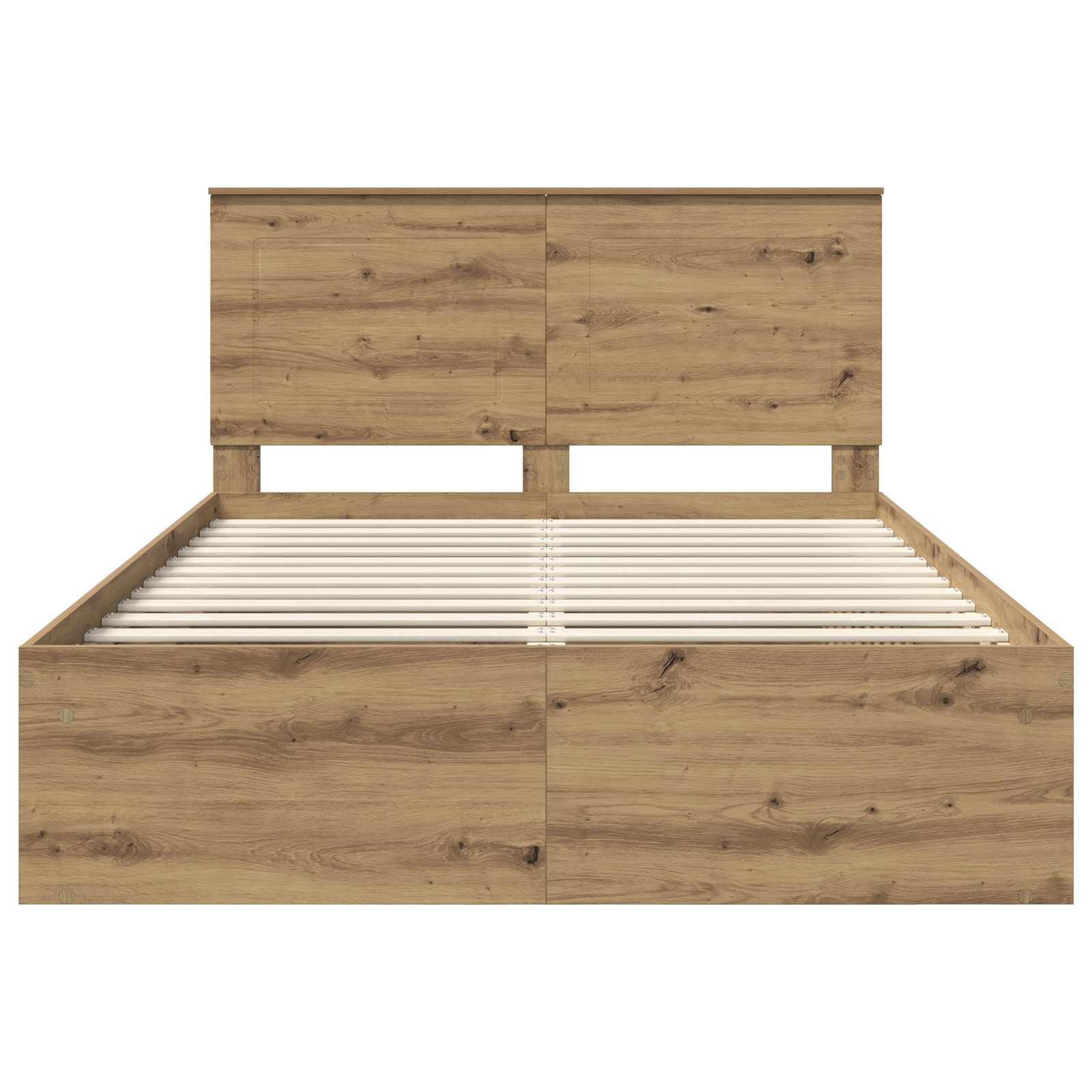 Bedframe Ambachtelijk eiken 150 x 200 cm Massief grenenhout