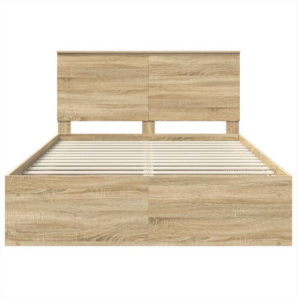 Bedframe met hoofdeinde Sonoma 140 x 200 cm Massief grenenhout