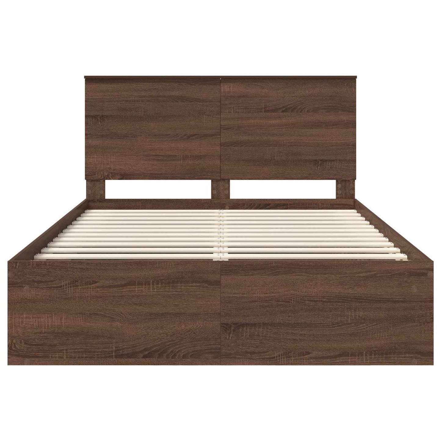 Bedframe Bruin Eiken 140 x 200 cm Massief grenenhout
