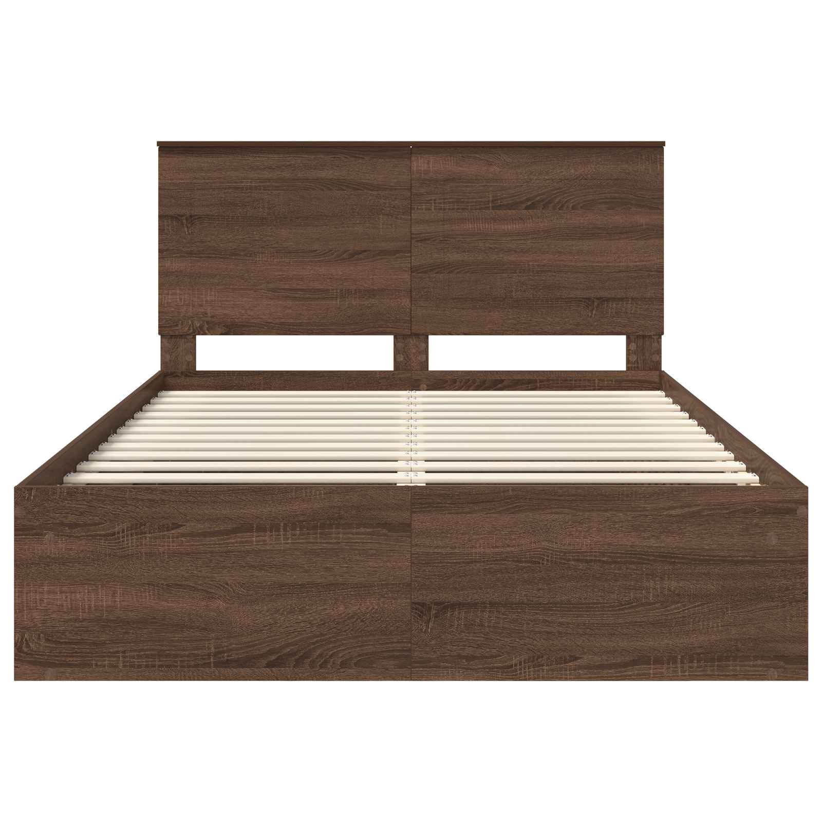Bedframe Bruin Eiken 140 x 200 cm Massief grenenhout