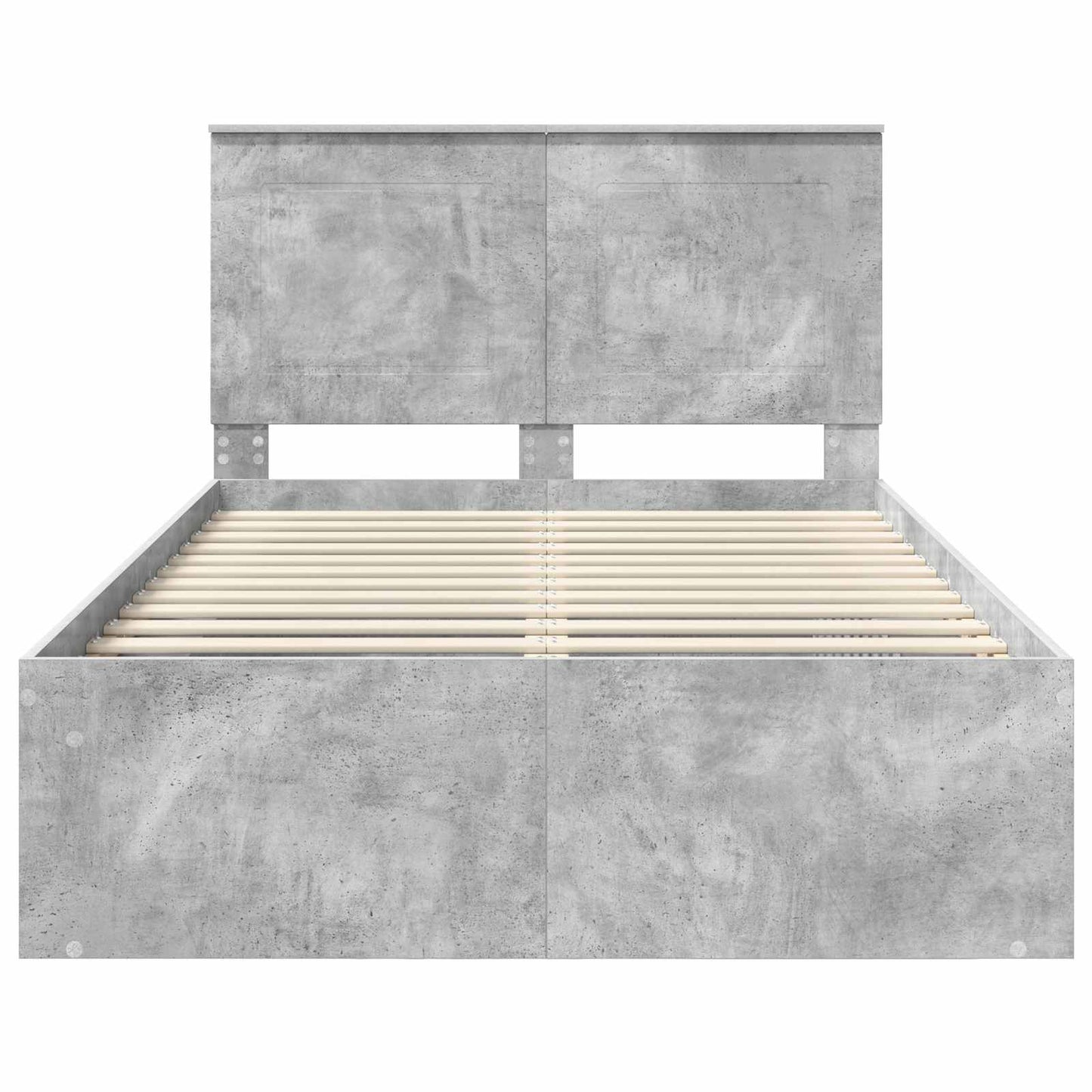 Bedframe Concerte Grijs 135 x 190 cm Massief grenenhout