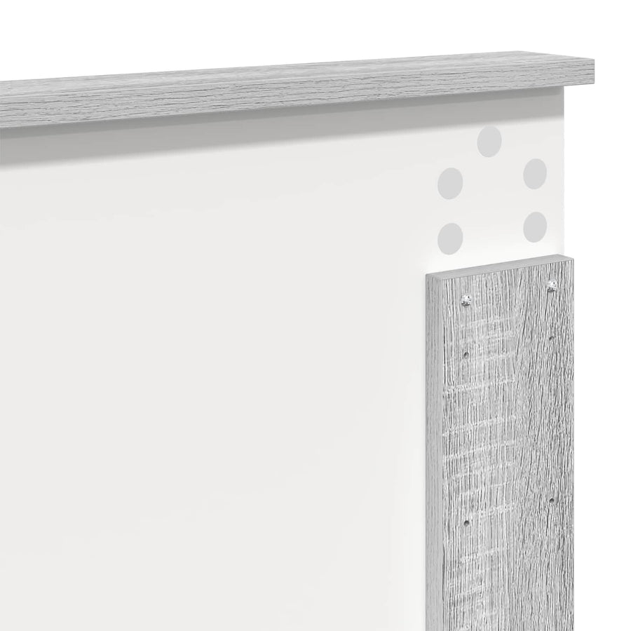 Bedframe Grijs Sonoma 135 x 190 cm Massief grenenhout