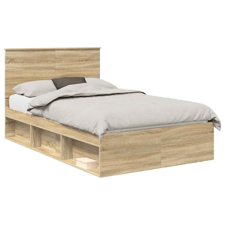 Bedframe met hoofdeinde Sonoma 120 x 190 cm Massief grenenhout