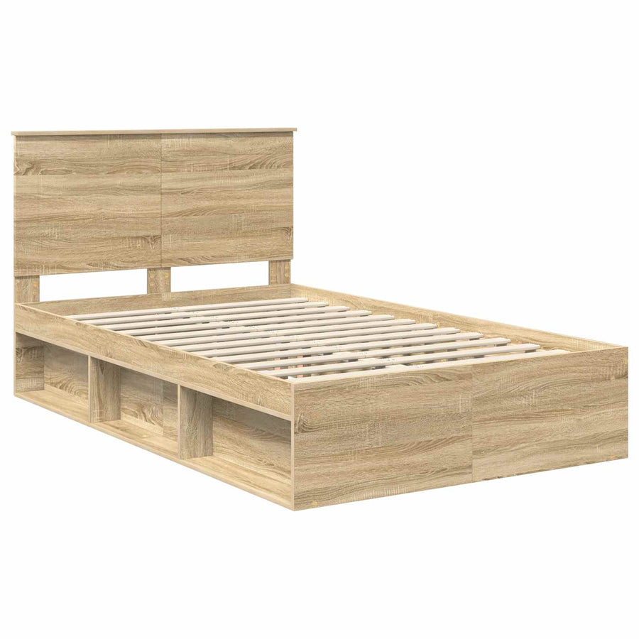 Bedframe met hoofdeinde Sonoma 120 x 190 cm Massief grenenhout