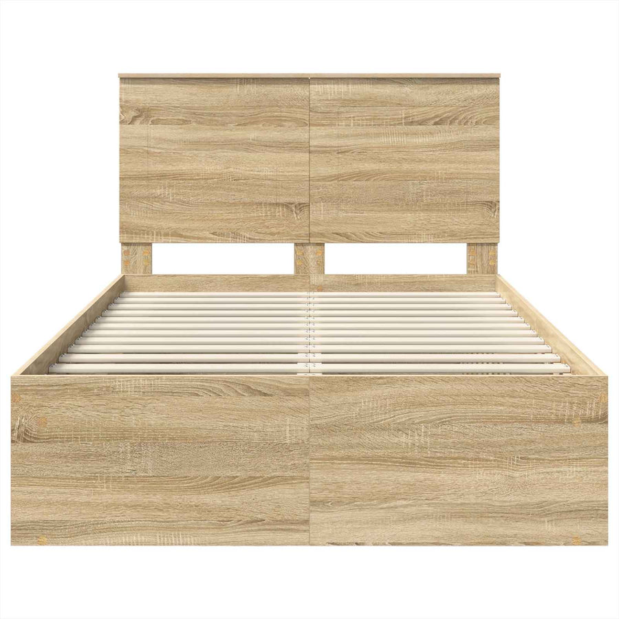 Bedframe met hoofdeinde Sonoma 120 x 190 cm Massief grenenhout