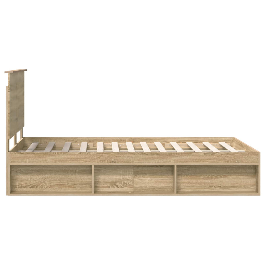 Bedframe met hoofdeinde Sonoma 120 x 190 cm Massief grenenhout