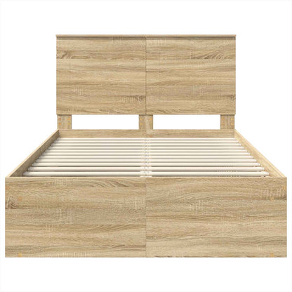 Bedframe met hoofdeinde Sonoma 120 x 200 cm Massief grenenhout