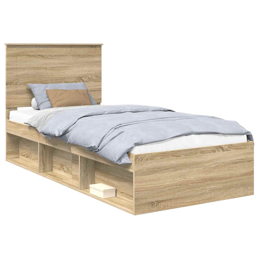 Bedframe met hoofdeinde Sonoma 100 x 200 cm Massief grenenhout