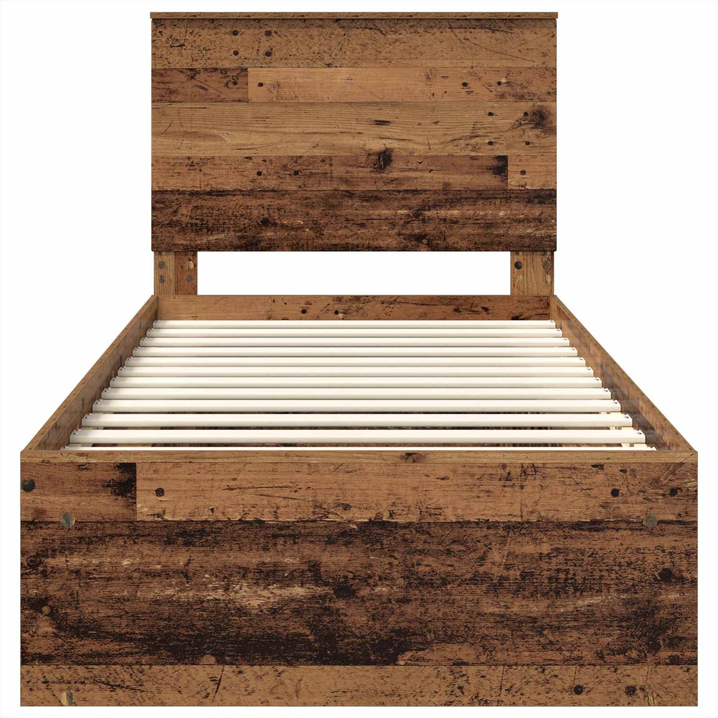 Bedframe met hoofdeinde Oudhout 100 x 200 cm Massief grenenhout