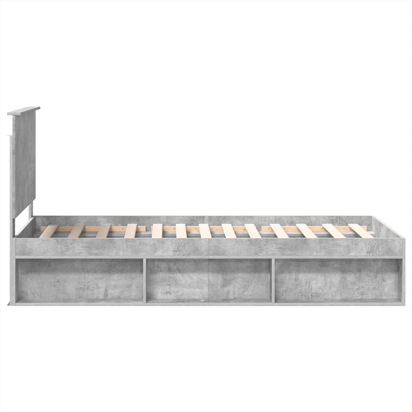 Bedframe Concerte Grijs 90 x 190 cm Massief grenenhout