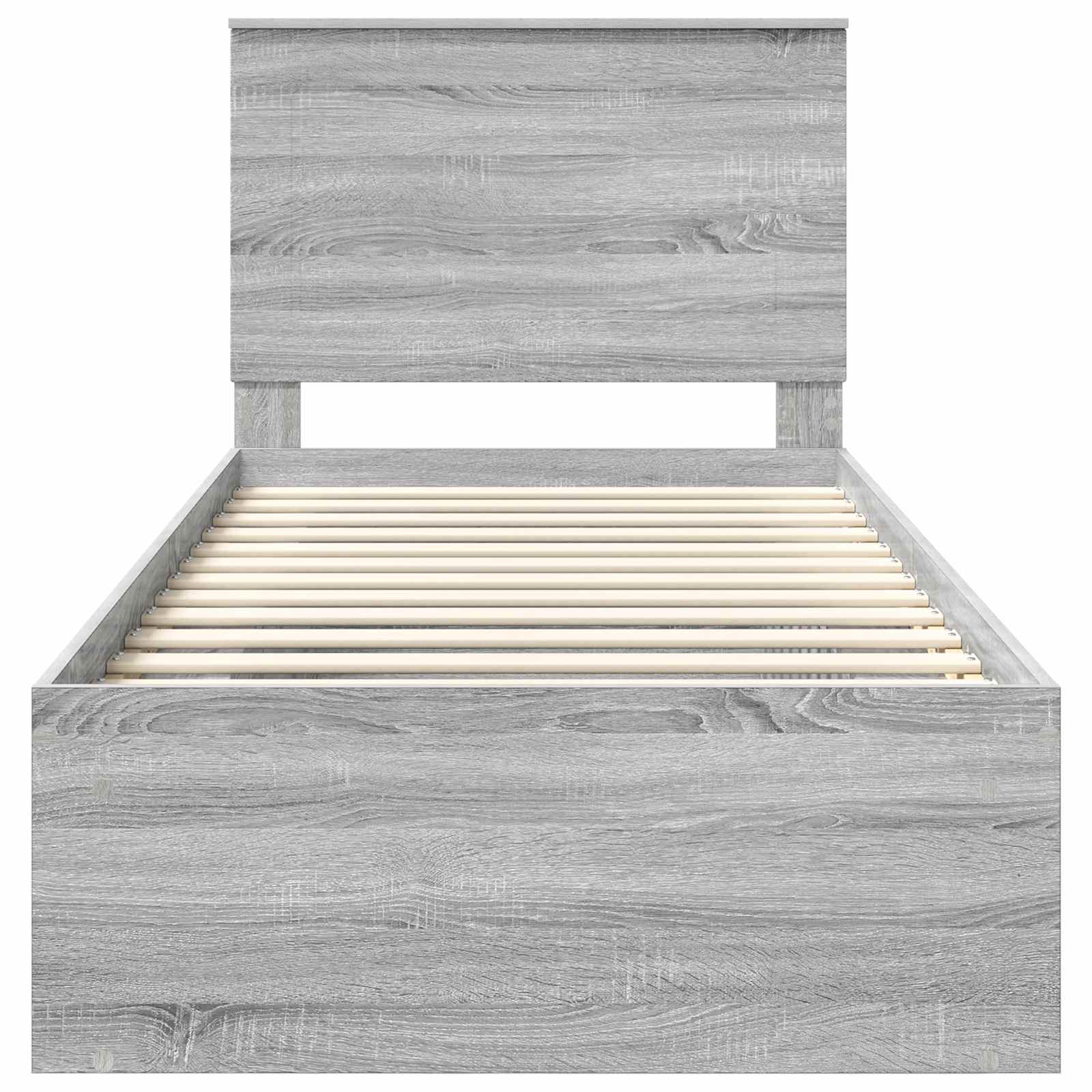 Bedframe Grijs Sonoma 90 x 190 cm Massief grenenhout
