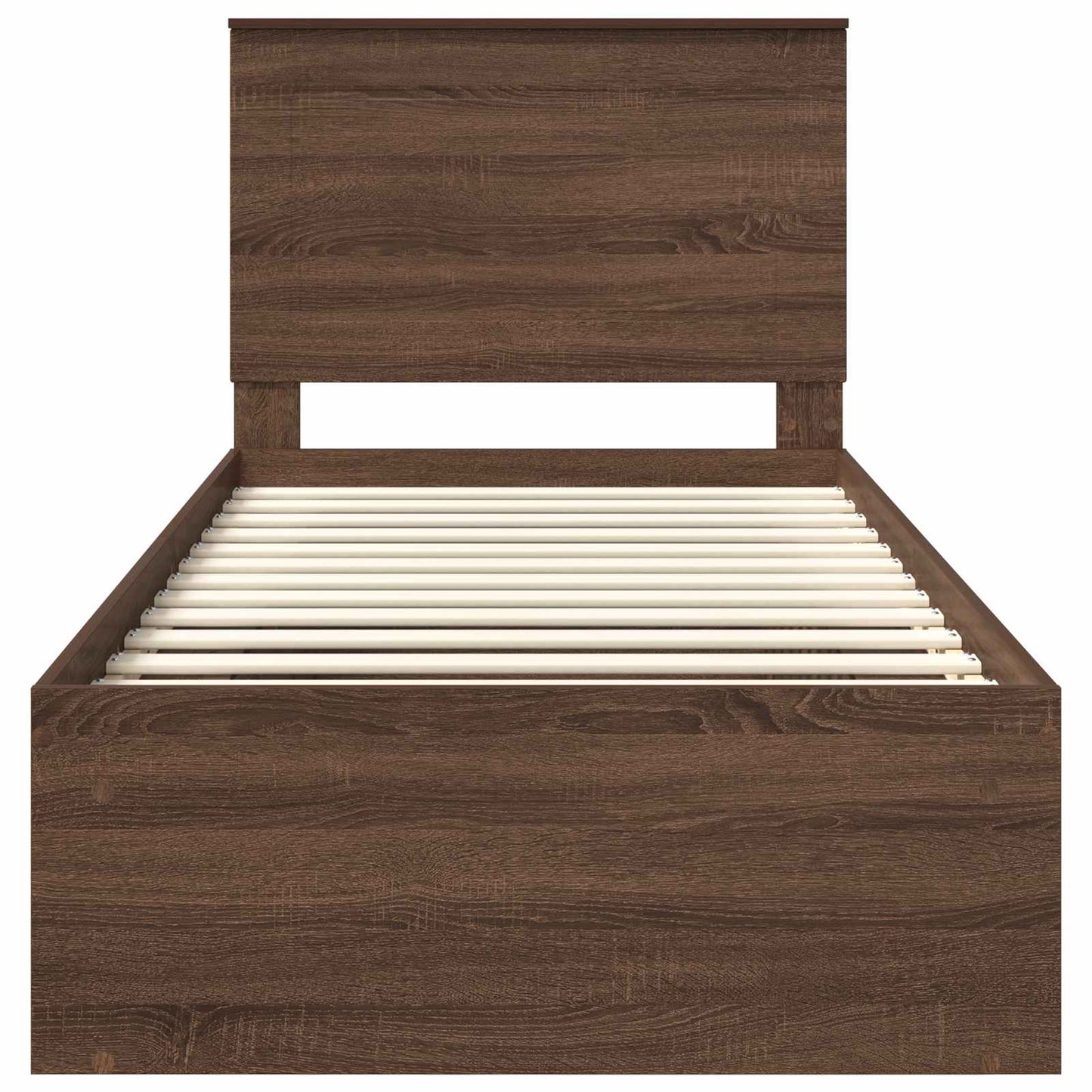 Bedframe Bruin Eiken 90 x 190 cm Massief grenenhout