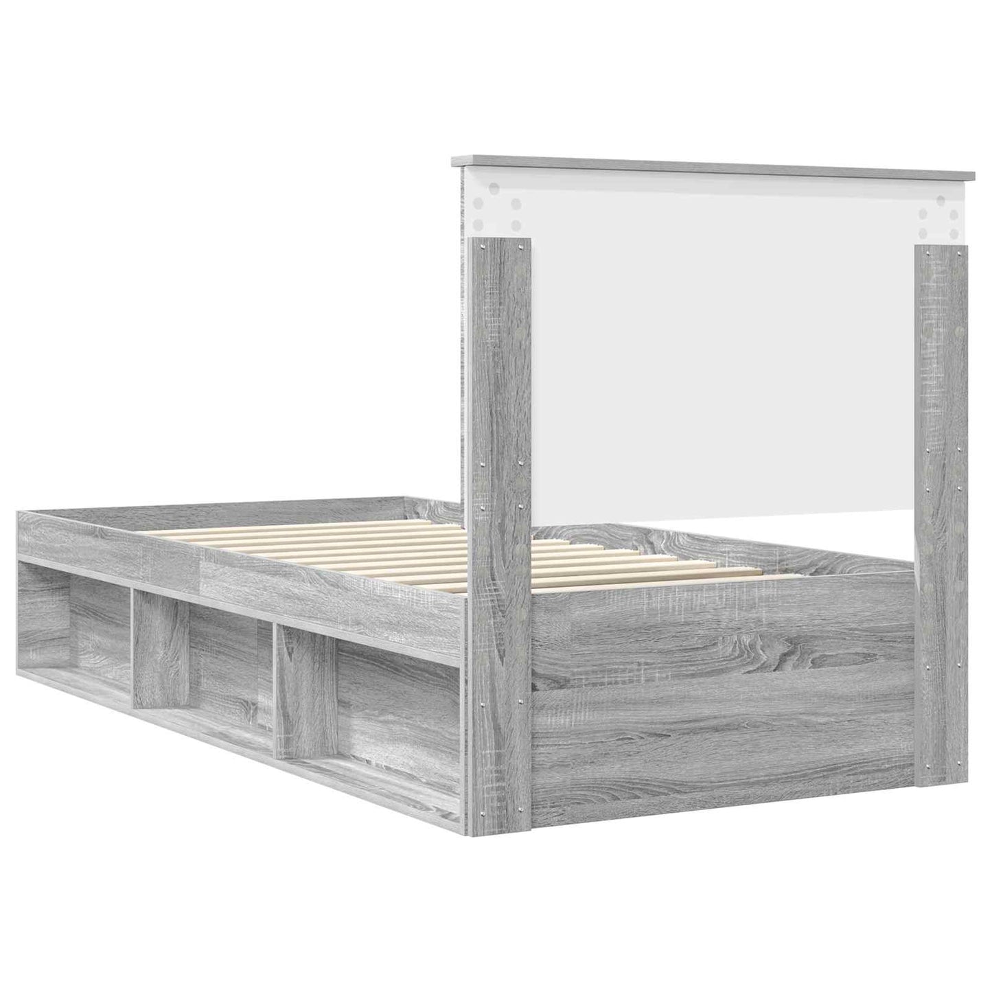 Bedframe Grijs Sonoma 90 x 200 cm Massief grenenhout