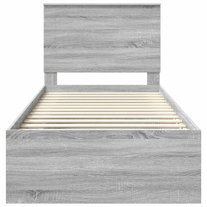 Bedframe Grijs Sonoma 90 x 200 cm Massief grenenhout